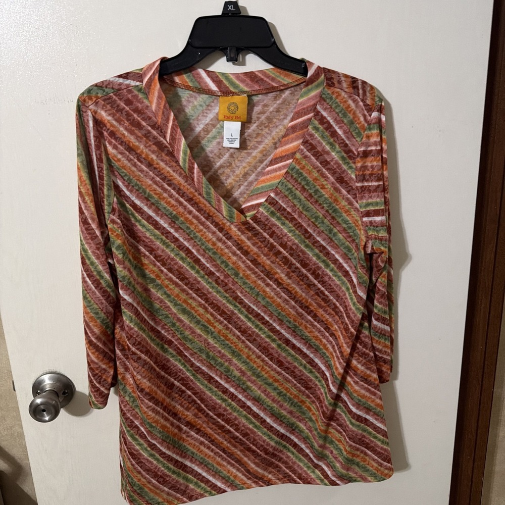 Ruby Rd. 3/4 Sleeves Women's Top Sz L